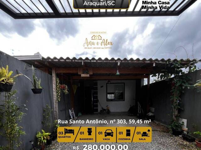 #88 - Casa para Venda em Araquari - SC